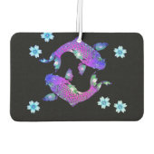 Koi-Fisch, orientalisch, lila Autolufterfrischer (Rückseite)