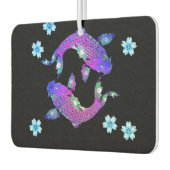 Koi-Fisch, orientalisch, lila Autolufterfrischer (Links)