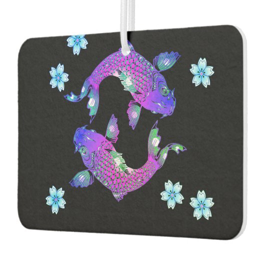 Koi-Fisch, orientalisch, lila Autolufterfrischer (Links)