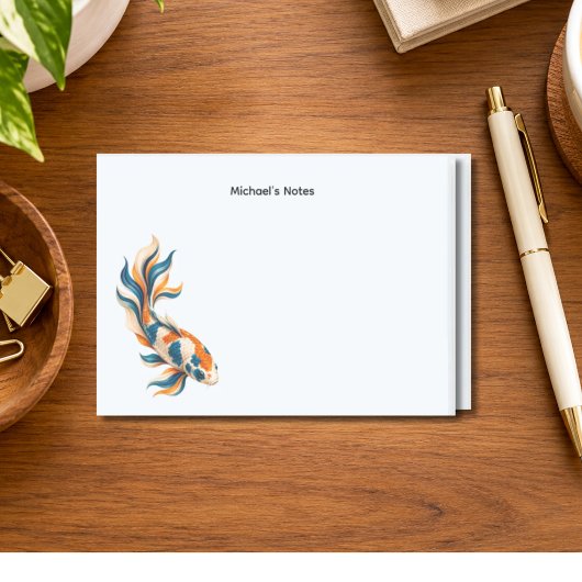 Koi-Fisch personalisiert Post-it Klebezettel