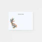 Koi-Fisch personalisiert Post-it Klebezettel (Vorderseite)