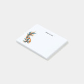Koi-Fisch personalisiert Post-it Klebezettel (angewinkelt)