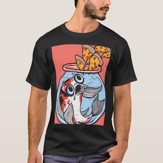 Koi-Fisch-Pizza T-Shirt (Vorderseite)