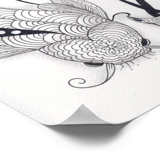 Koi-Fisch Poster (Ecke)