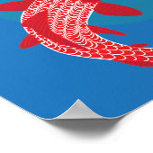 Koi-Fisch Poster (Ecke)