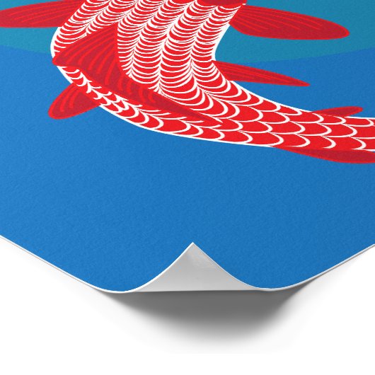 Koi-Fisch Poster (Ecke)