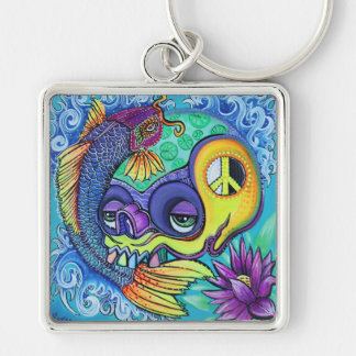 Koi Fisch-Schädel-Schlüsselanhänger Schlüsselanhänger