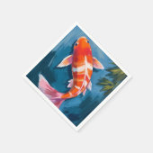 Koi-Fisch schöne Aquarellmalerei Serviette (Ecke)