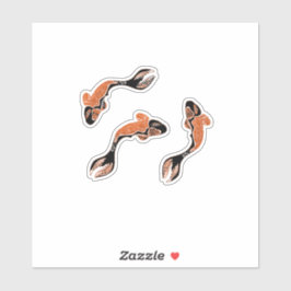 Koi-Fisch schwarz und orange Aufkleber