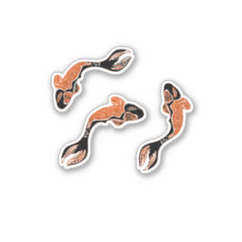 Koi-Fisch schwarz und orange Aufkleber