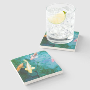 Koi-Fisch  Steinuntersetzer