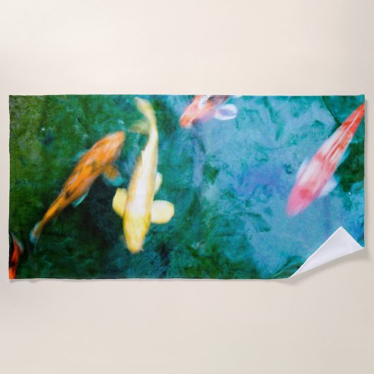 Koi-Fisch Strandtuch (Vorderseite)