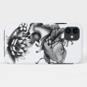 Koi Fisch-Tätowierungsentwurf mit Lotos und Case-Mate iPhone Hülle (Rückseite (Horizontal))