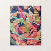 Koi-Fisch-Textilkunst Puzzle (Vertikal)