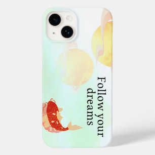 Koi-Fisch-Traum-Zitat Kunstprint – "Folge Deinen T Case-Mate iPhone 14 Hülle