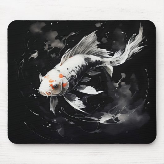 Koi-Fisch-Tuschemalerei Mousepad (Vorne)