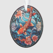 Koi Fisch und Kamelien im asiatischen Stil aus gef Ornament (Vorderseite)