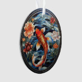 Koi Fisch und Kamelien im asiatischen Stil aus gef Ornament (Vorderseite)