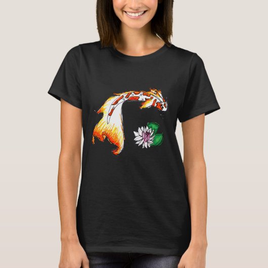 Koi Fisch und Lilypad T-Shirt (Vorderseite)
