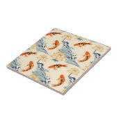 Koi-Fisch und Lotus Nahtloses Muster Fliese (Seite)