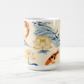 Koi-Fisch und Lotus nahtloses Muster Kaffeetasse (Mittel)