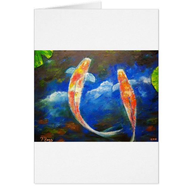 Koi Fisch-Wolken-Reflexionen (Vorne)