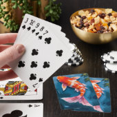 Koi-Fisch | Wunderschöne Aquarellmalerei Spielkarten (In Situ)