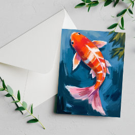 Koi-Fisch Wunderschöne Wasserfarben-Karte