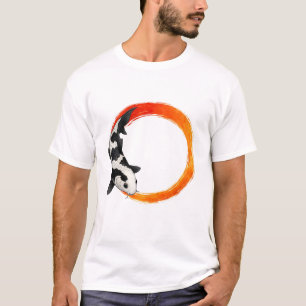 Koi-Fisch-Zen-Kreis-Kunst – Minimalistisches Desig T-Shirt