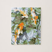 Koi Fische 8" x 10" Puzzlespiel mit Zinn Puzzle (Vertikal)
