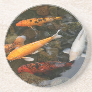 Koi Fische in der Teich-Fotografie Getränkeuntersetzer