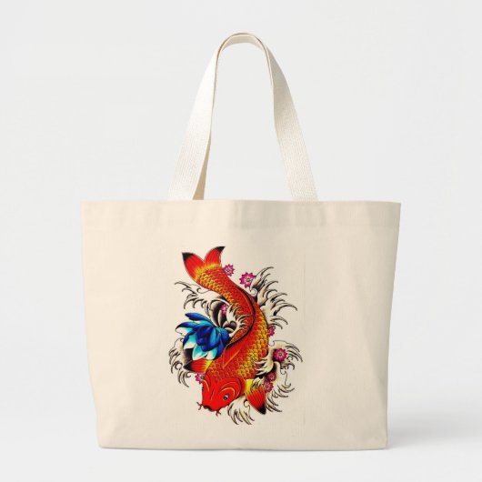 Koi Fische Jumbo Stoffbeutel (Vorne)