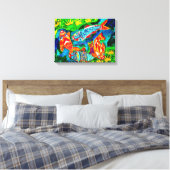Koi-Fische lieben Leinwanddruck (Insitu (Schlafzimmer))