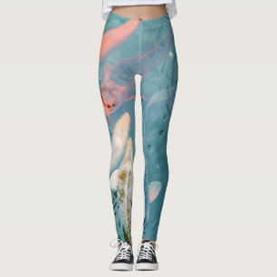 Koi-Fische schwimmen im Teich Leggings