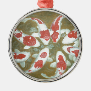 KOI FISCHE SILBERNES ORNAMENT
