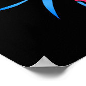 Koi-Fische und Blume Poster (Ecke)