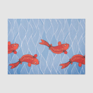 KOI FISCHE UND JAPANISCHES SEIDENPAPIER