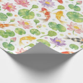 Koi-Fische und Lotus Geschenkpapier (Ecke)