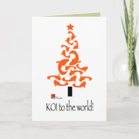 KOI (Fische) zur Weltweihnachtsgrafischen Karte 3