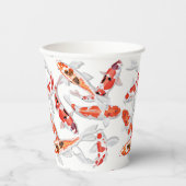Koi-Fischpapiertassen Pappbecher (Vorderseite)