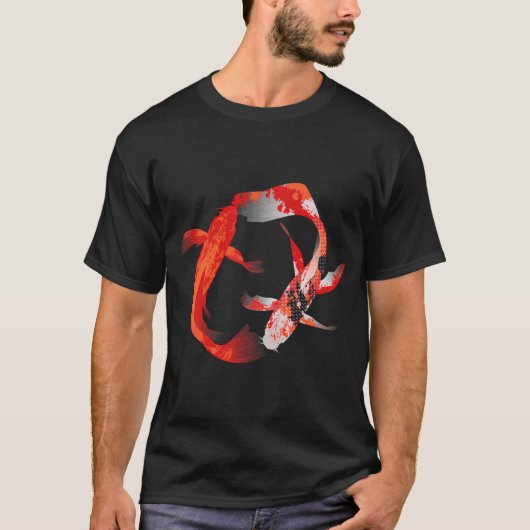 Koi-Fischschuppen - Gelb T-Shirt (Vorderseite)