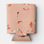 Koi Fischteich, nahtloses Muster. Dosenkühler (Rückseite)