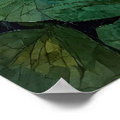 Koi-Fischteich Seerosenblätter Poster (Ecke)