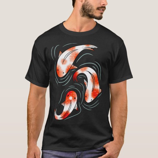 Koi-Fischteich T-Shirt (Vorderseite)