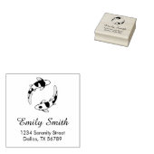 Koi Fish Adresse Gummistempel (Stempel)