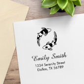 Koi Fish Adresse Gummistempel