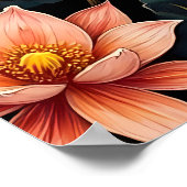 Koi Fish and Lotus Blume Poster (Ecke)