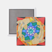 Koi Fish and Lotus Magnet (Vorderseite/Rückseite)