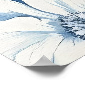  koi fish and the deep indigo blue of the floral  poster (Ecke)