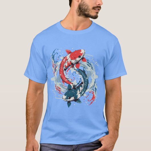 Koi Fish Anpassbare Add Name/Phrase T-Shirt (Vorderseite)